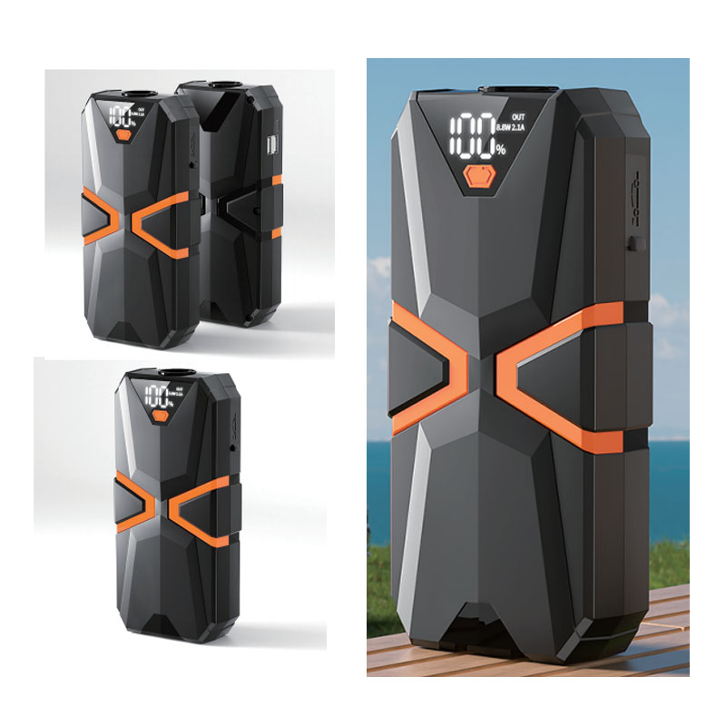 Smart Jump Starter 10000mAh, Digital Screen, 6.0L Gas 3.0L Diesel Support, USB Quick Charge